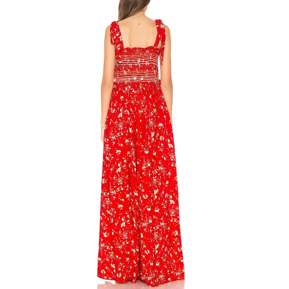 Free People Color My World Jumpsuit Red - Picture 2 of 7